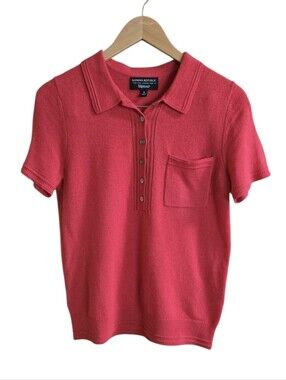 Banana Republic Filpucci Preppy Red Wool & Cashmere Blend Knit Top. Size Medium